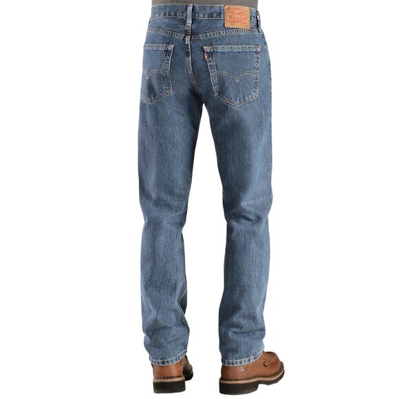 Levi's 505 Prewashed Regular Straight Leg Men's Jeans, Stonewash, Size 36x32 - Picture 4 of 7